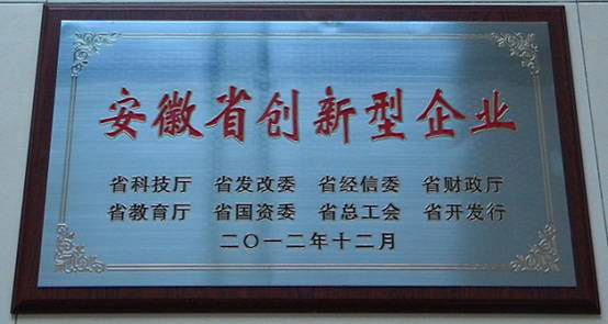 公司荣获“安徽省立异型企业”